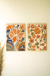Kalalou Hand Hooked Floral Wall Art Set of 2