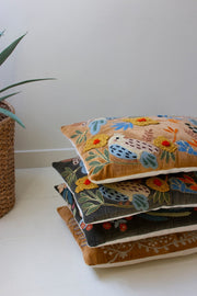 Nature-themed bird embroidery pillows two-piece set