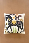 20 Inch Horse Embroidered Throw Pillow for Sofa