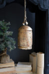 Kalalou large antique gold Christmas bell