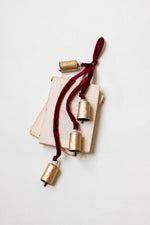Metal Christmas Bell Cluster – Handmade Velvet Rope Accent Kalalou