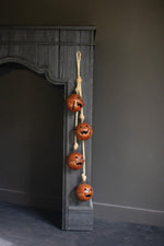 Kalalou Halloween Jack‑O‑Lantern Jingle Bell Cluster Garland – Spooky Bell Decor