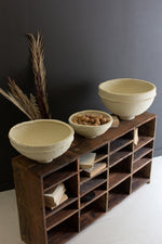 Paper Mache Bowls Set of 3 – 16"Tall – Rustic Decorative Accent Set by Kalalou