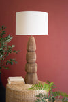 Oversized mango wood lamp for living room