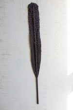 Black Woven Kejur Leaf – 48" Tall Decorative Botanical by Kalalou