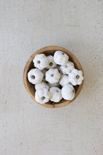 White Faux Mini Pumpkins for Halloween Decor – 15 Pieces by Kalalou