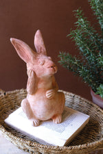 Decorative Terracotta Bunny Woodland Inspired Decor 10" Tall by Kalaou