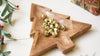 Kalalou wooden Christmas tree serving tray with cookies