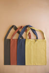 Set of 4 Cotton Tote Bags – Multi-Color Reusable Shopping Bags 18" for Everyday Use