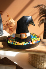 Kalalou Distressed Metal Halloween Candy Bowl – Witch Hat Shaped Accent