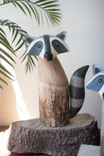 Hand-Finished Recycled Raccoon Duo