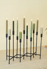 Forged Metal Multi-Taper Candle Stand – 20" Wide Candelabra by Kalalou