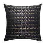 Onyx Geometric Pillow 22" X 22" – Solid Decorative Polyester Cushion with Jacquard Pattern Modern Style By Cloud9