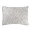 White Beaded Velvet Pillow 20"W x 14"L Glam Accent Cushion