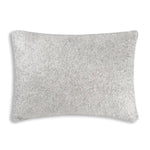 Onyx White Pillow 20"X14" Velvet Hand Beaded Glam Rectangular Accent Cushion with Zipper Closure By Cloud9