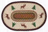 Earth Rugs Lodge Moose Oval Rug – Braided Jute Forest Cabin Mat 20x30