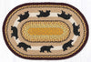 Earth Rugs Cabin Bear Oval Rug – Rustic 20x30 Jute Accent for Lodge or Hearth