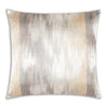 Grey Gold Jacquard Pillow 22"W x 22"L Painted Accent Cushion