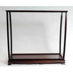 Tall Ship Display Case – Medium 32.5" Mahogany Finish, Interior, Plexiglass Panels By Old Modern Handicrafts