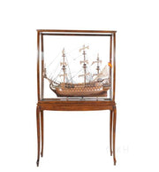 Old Modern Handicrafts P086 Floor Display Case- Classic Light Brown