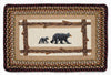 Rustic Cabin Mama Bear Rug – Earth Rugs Oblong Jute Patch for Entryways, 20"x30"