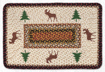 Earth Rugs Moose and Tree Oblong Patch Rug – Rustic Braided Jute 20x30 Lodge-Style Floor Accent Mat