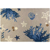Homefires 5'x7' Coastal Starfish & Coral Area Rug for Patio or Porch