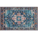 Homefires Sultan Indoor Accent Doormat – 20" x 30" – Ornate Blue Medallion Design, Decorative Indoor Entry Mat
