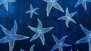 Nautical Blue Starfish Accent Rug