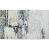 Homefires 3'x5' Modern Gray Marble Indoor Rug for Bedroom or Office