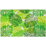 Homefires Monstera Palms Indoor Rug – Tropical Botanical Design in Green Tones, Soft Texture, 3'x5' Rectangle