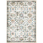 Homefires Yasmine Indoor Doormat, 22" x 32" Rectangle, Classic Floral Scroll Design in Soft Neutrals