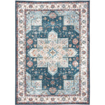 Homefires Keshan Rectangle Rug 5' x 7' – Classic Persian-Inspired Area Rug with Ornate Medallion Motif