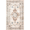 Homefires Indoor Outdoor Rug – Bidjar Rectangle with Ornate Medallion for Patio or Entryway