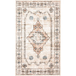 Homefires Bidjar Rectangle Rug – Persian-Inspired Area Rug with Ornate Medallion Pattern, Durable Polypropylene Weave