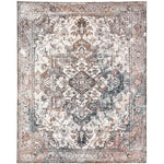 Homefires Kaschmar Rug 8' x 10' – Large Persian-Style Indoor/Outdoor Rug with Medallion & Floral Design, Durable Polypropylene Weave