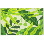 Green Botanical Entry Rug – Homefires Jungle Vines Doormat for Porch or Patio
