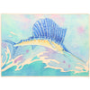Olivia’s Home Coastal Entry Mat – Splashing Sailfish Doormat with Nautical Artwork