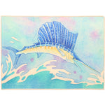 Olivia’s Home Splashing Sailfish Doormat – Coastal Indoor/Outdoor Coir Entry Mat , 22" x 32", Nautical Decor Accent