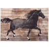 Olivia's Home Black Stallion Doormat – Rustic Horse Accent Rug