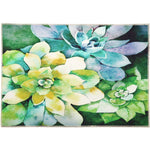 Olivia's Home Jade Succulents Doormat – Indoor Decorative Accent Rug, 22" x 32", Botanical Greenery Design, Stylish Rectangle Mat