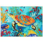 Olivia's Home Marine Turtle Doormat – Coastal Indoor/Outdoor Accent Mat, Durable & Washable, 22" x 32", Ocean-Inspired Decor