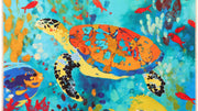 Marine Turtle Accent Doormat – Washable Indoor/Outdoor Coastal Home Decor