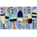 Olivia's Home Coastal Buoys Doormat – Nautical Indoor Accent Mat, Vibrant Hand-Hooked Design, 22" x 32", Coastal Decor for Entryways