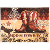 Western Cowboy Doormat for Rustic Entryways – Olivia's Home 22" x 32" Coir Mat