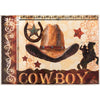 Western Welcome Mat for Ranch Homes – 22x32 Coir Doormat with Cowboy Hat Design