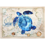 Olivia's Home Seafaring Turtles Indoor Doormat – 22"x32" Rectangle Ocean-Themed Entry Mat