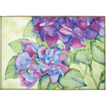 Olivia’s Home Blue Hydrangea Bush Doormat – 22" x 32" Indoor Accent Rug with Botanical Floral Art