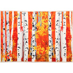 Olivia's Home Birch Tree Forest doormat, 22" x 32", Nature-Inspired Indoor/Outdoor Mat for Entryways and Patios