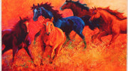Western Welcome Doormat with Running Horses – 22'x32